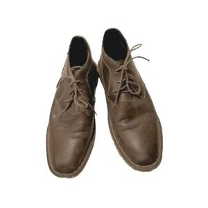 Steve Madden Men's HARKEN Leather Chukka Boots Gray Green Lace Size 9